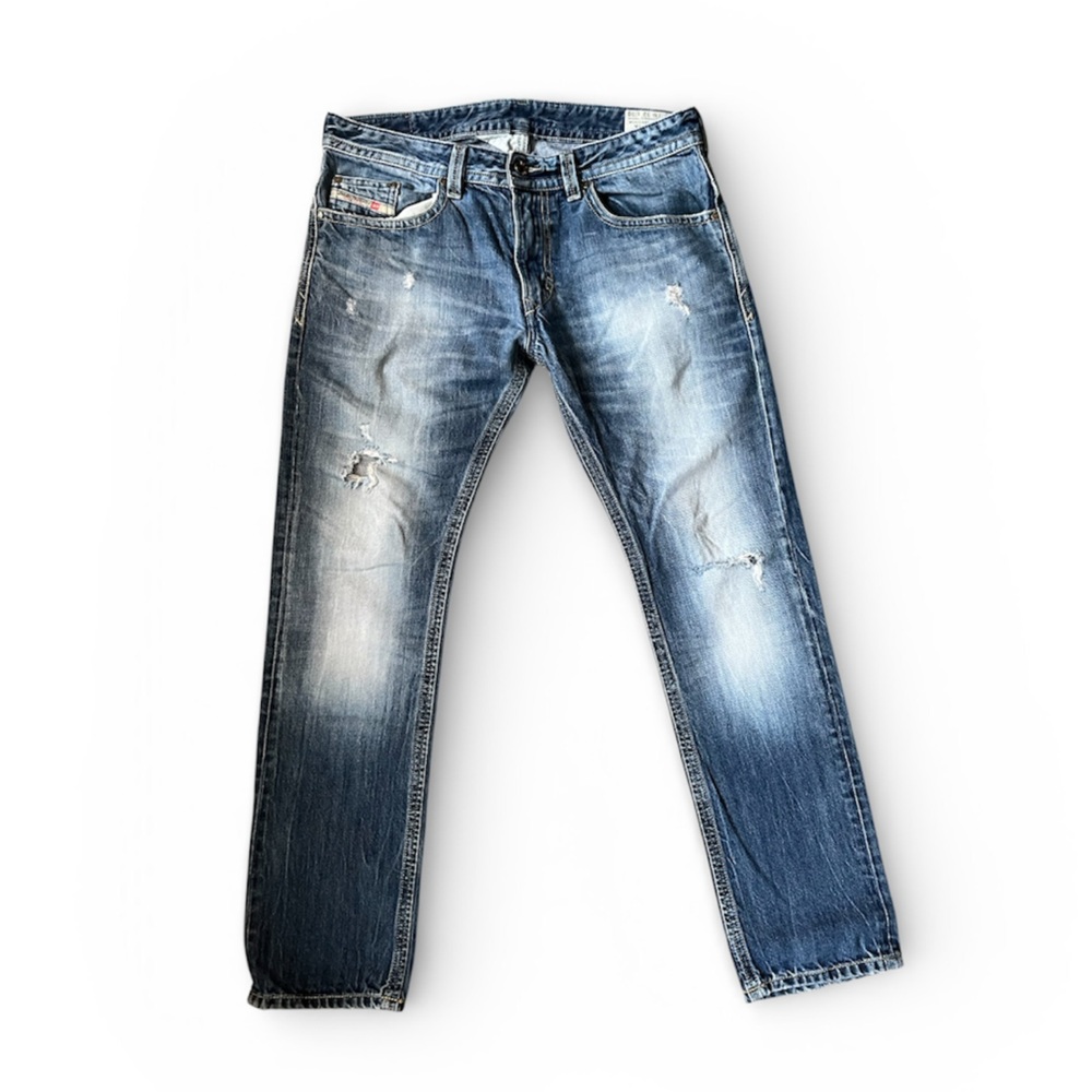 Diesel Thavar Slim Skinny Jeans W32 L30 Distressed Wash 008B9